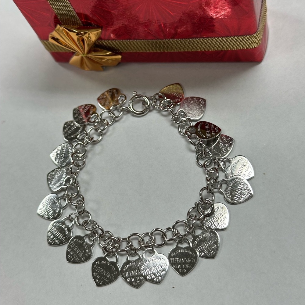 Silver Heart Charm Bracelet